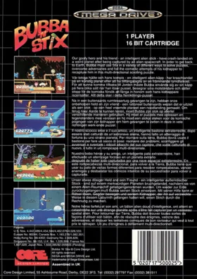 Bubba 'N' Stix (Europe) box cover back